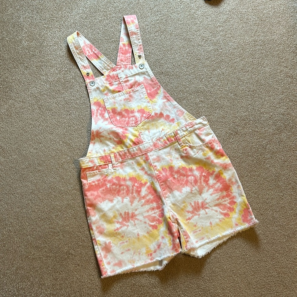NWT children’s place tie dye shorts overalls